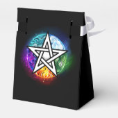 Wiccan pentagram bedankdoosjes (Achterkant)