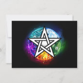 Wiccan pentagram bedankkaart (Voorkant)