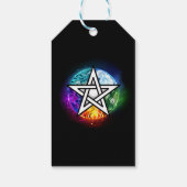 Wiccan pentagram cadeaulabel (Achterkant)