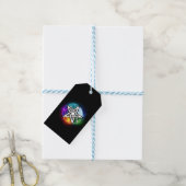 Wiccan pentagram cadeaulabel (Met Touw)