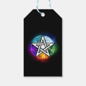 Wiccan pentagram cadeaulabel (Achterkant)