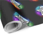 Wiccan pentagram cadeaupapier (Rol Hoek)