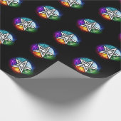 Wiccan pentagram cadeaupapier (Hoek)