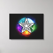 Wiccan pentagram canvas afdruk (Voorkant)