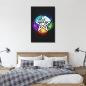 Wiccan pentagram canvas afdruk (Insitu (Slaapkamer))