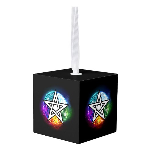 Wiccan pentagram decoratie (Achter hoekig)