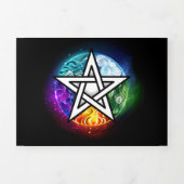 Wiccan pentagram drieluik kaart (Cover)