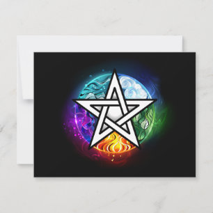 Wiccan pentagram feestdagenkaart