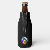 Wiccan pentagram flesjeskoeler (Fles Achterkant)