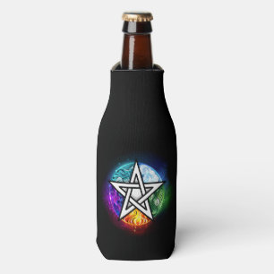 Wiccan pentagram flesjeskoeler
