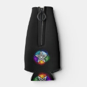 Wiccan pentagram flesjeskoeler (Achterkant)