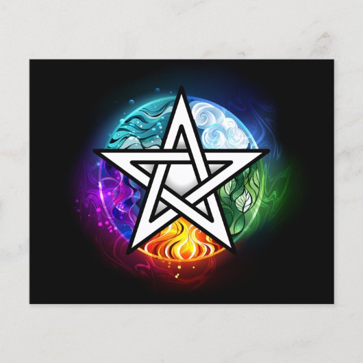 Wiccan pentagram flyer (Voorkant)
