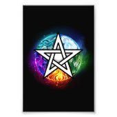 Wiccan pentagram foto afdruk (Voorkant)