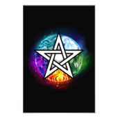 Wiccan pentagram foto afdruk (Voorkant)