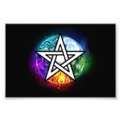 Wiccan pentagram foto afdruk (Voorkant)