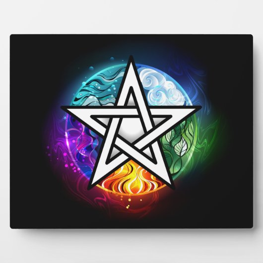 Wiccan pentagram fotoplaat (Voorkant)