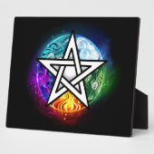 Wiccan pentagram fotoplaat (Zijkant)