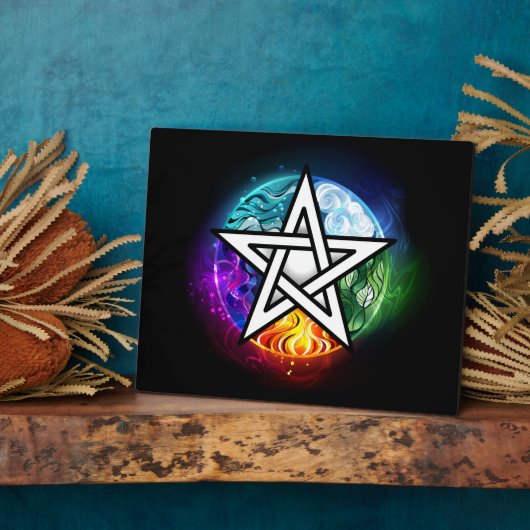 Wiccan pentagram fotoplaat (Zijkant)