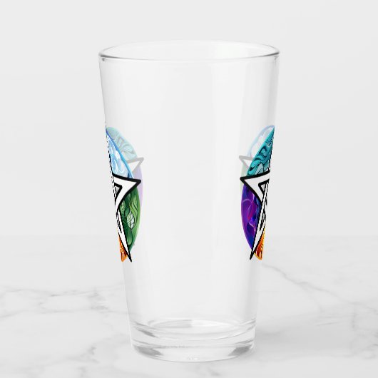 Wiccan pentagram glas (Links)