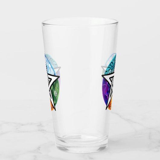 Wiccan pentagram glas (Rechts)