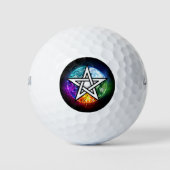 Wiccan pentagram golfballen (Voorkant)