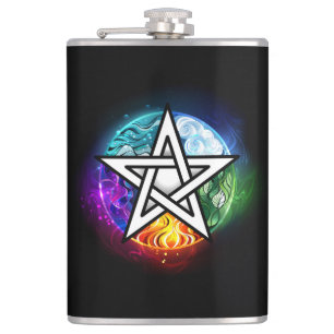 Wiccan pentagram heupfles