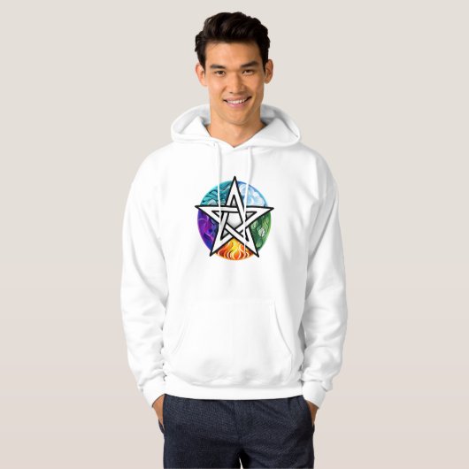 Wiccan pentagram hoodie (Voorkant volledig)