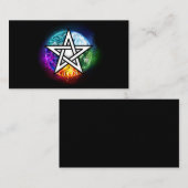 Wiccan pentagram informatiekaartje (Voorkant / Achterkant)