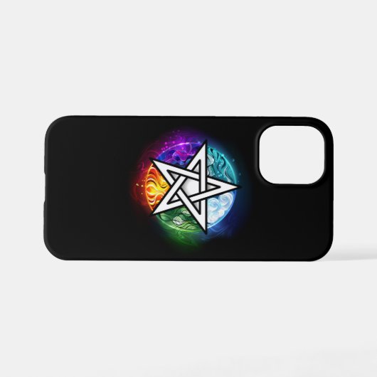 Wiccan pentagram iPhone hoesje (Achterkant horizontaal)