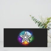 Wiccan pentagram kaart (Staand voorkant)
