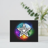 Wiccan pentagram kaart (Staand voorkant)