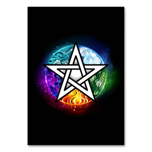 Wiccan pentagram kaart (Voorkant)