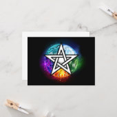 Wiccan pentagram kaart (Voorkant / Achterkant in situ)