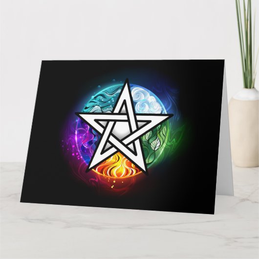 Wiccan pentagram kaart (Voorkant)
