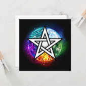 Wiccan pentagram kaart (Voorkant / Achterkant in situ)