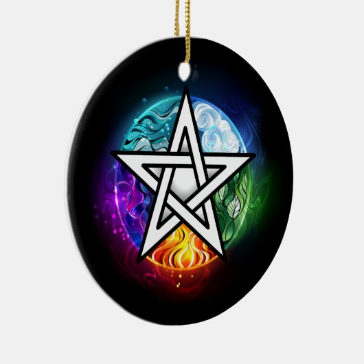Wiccan pentagram keramisch ornament (Rechts)