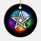 Wiccan pentagram keramisch ornament (Voorkant)