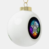 Wiccan pentagram keramische bal ornament (Links)