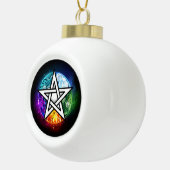 Wiccan pentagram keramische bal ornament (Rechts)
