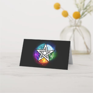 Wiccan pentagram klantenkaartje