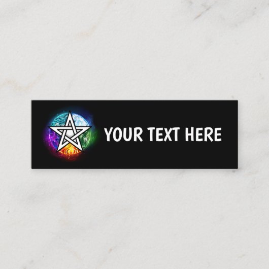 Wiccan pentagram klantenkaartje (Voorkant)