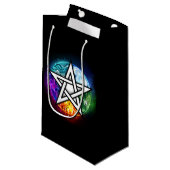 Wiccan pentagram klein cadeauzakje (Voorkant Gekanteld)