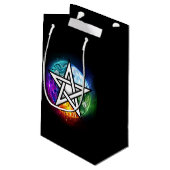 Wiccan pentagram klein cadeauzakje (Achterkant Gekanteld)