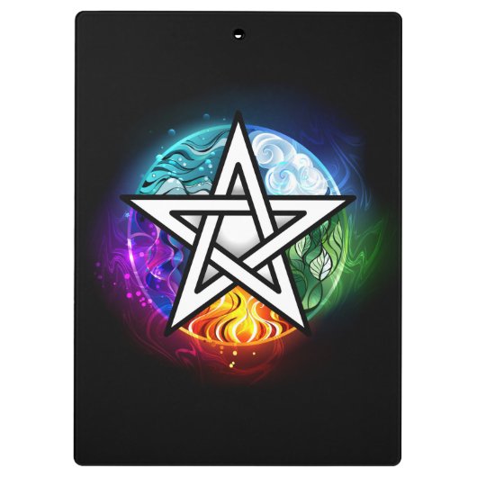 Wiccan pentagram klembord (Achterkant)