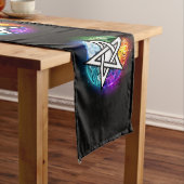Wiccan pentagram lange tafelloper (Voorbeeld)