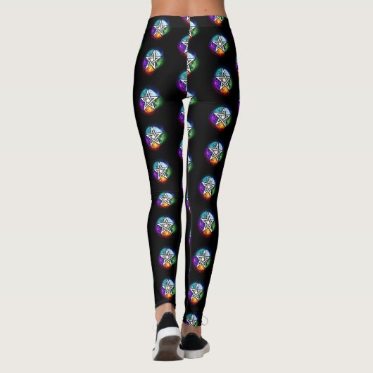 Wiccan pentagram leggings (Achterkant)