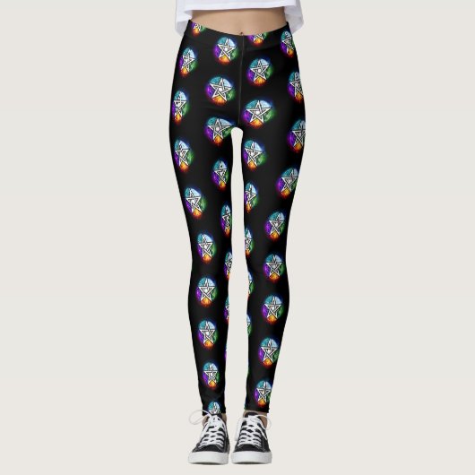 Wiccan pentagram leggings (Voorkant)