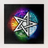 Wiccan pentagram legpuzzel (Horizontaal)