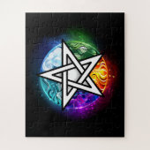 Wiccan pentagram legpuzzel (Verticaal)