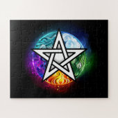 Wiccan pentagram legpuzzel (Horizontaal)